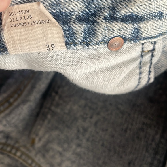 Vintage Lee Acid Wash tapered leg zip ankle high waisted jeans 15 - Picture 9 of 9